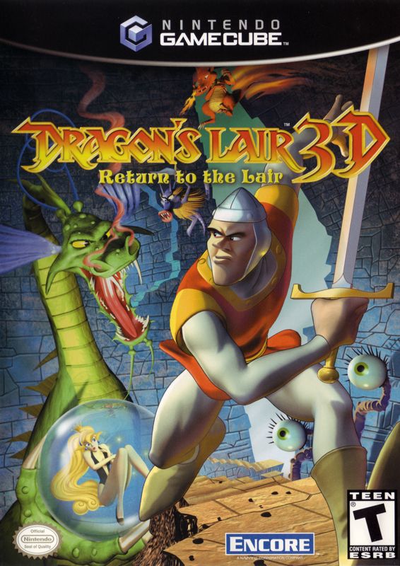 Dragon's Lair 3D box art for Gamecube